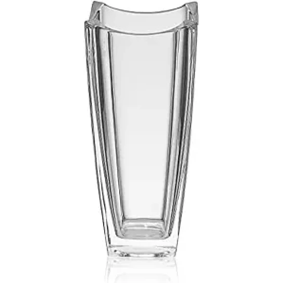 Crystal vase, 11.75 inches