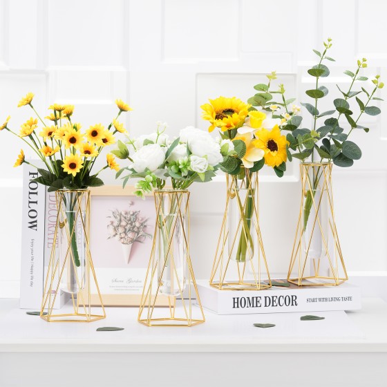 Set of 4 Multifunctional Gold Vases